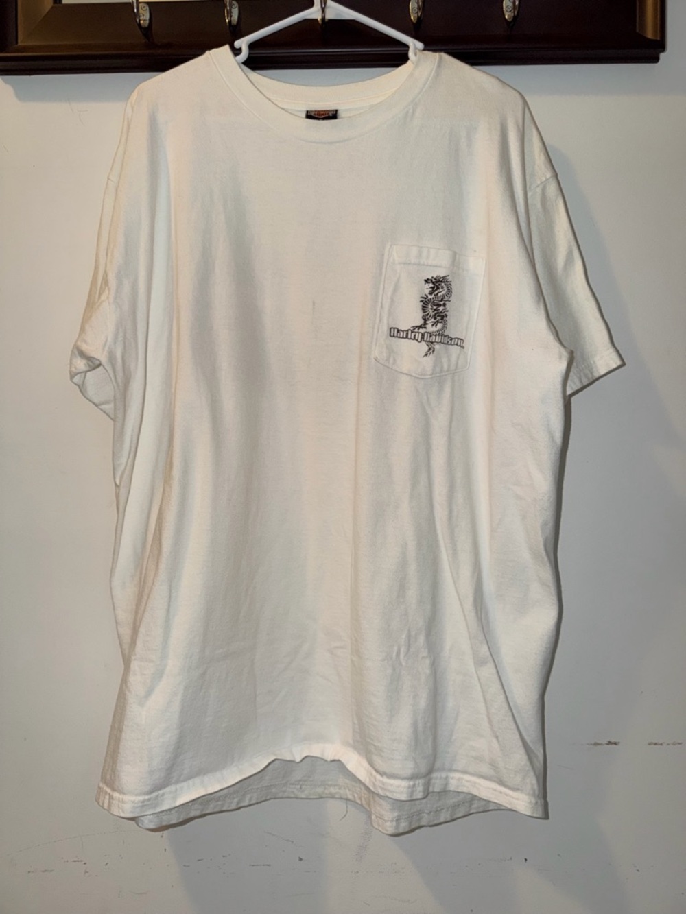 Harley-Davidson White Short Sleeve Pocket Tee with Logo Size XL